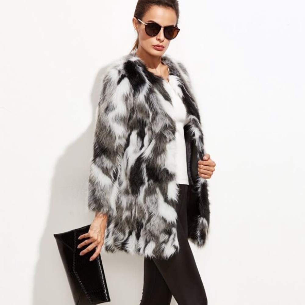 Faux fur coat